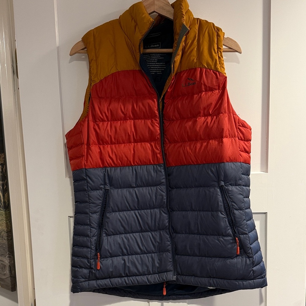L.L. Bean Red, Yellow, and Blue Vest